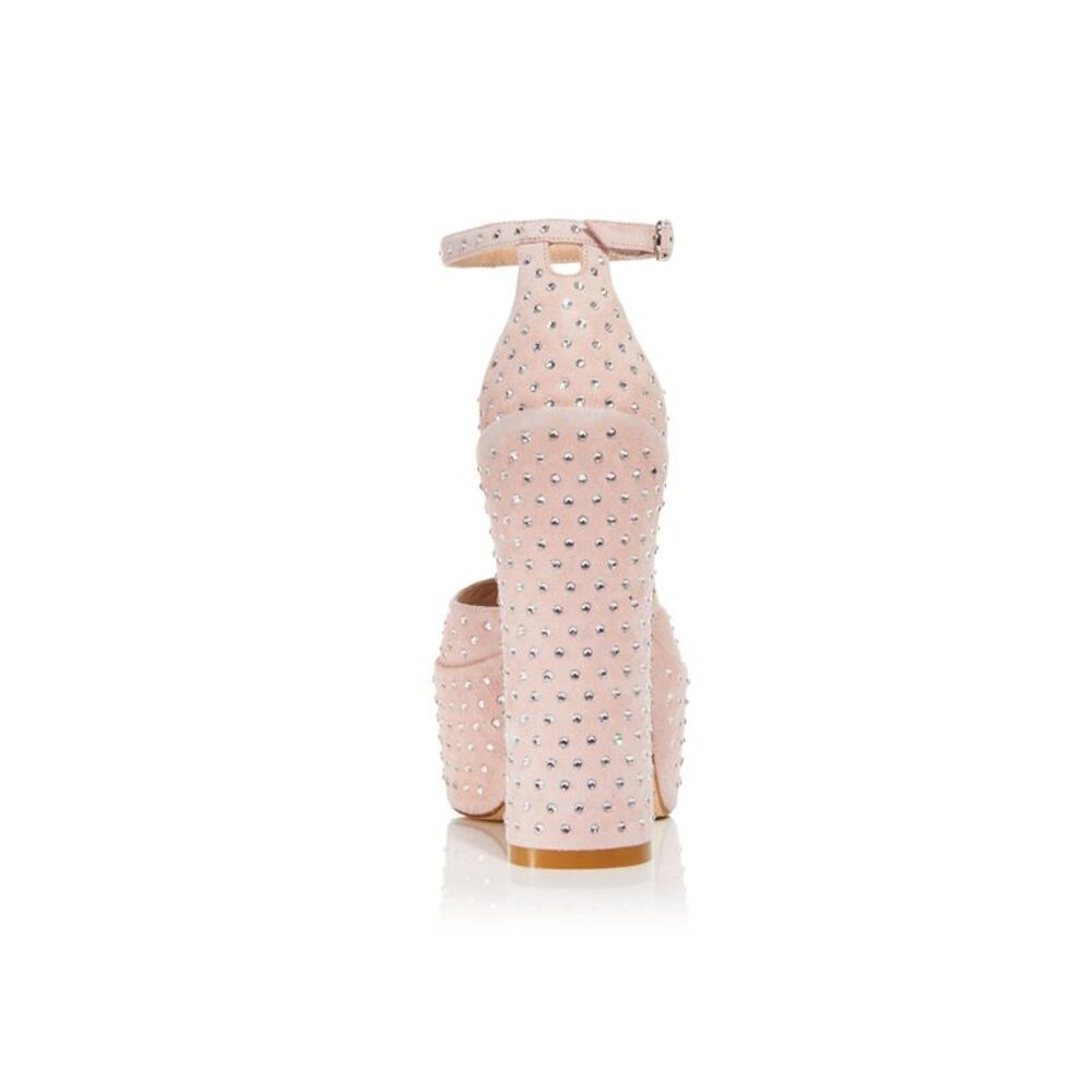 STUART WEITZMAN Womens Pink 2' Platform Sky High Open Leather Heeled Sandal 8 B - Picture 2 of 4